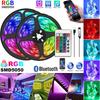 Комплект светодиодной ленты 5050 RGB с 24-кнопочным пультом и Bluetooth-управлением, 5 В, для подсветки фона телевизора
