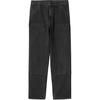 Carhartt WIP Брюки с усиленными коленями Однотонные Прямой свободный крой Брюки в стиле дровосека Повседневные брюки Унисекс Черный I032699-89-06