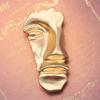 Girls Gift Boys Decoration Women Brooch Exaggerated Brooches Hijab Pins Half Human Face Brooch