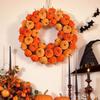 Fall Harvest Wreath for Front Door, 40cm Autumn Decoration Garland Artificial Pumpkin