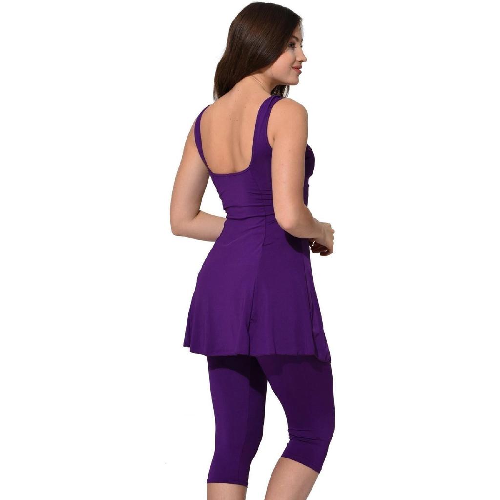 Женский купальник-колготки с рисунком 6515 Черный с узором больших размеров