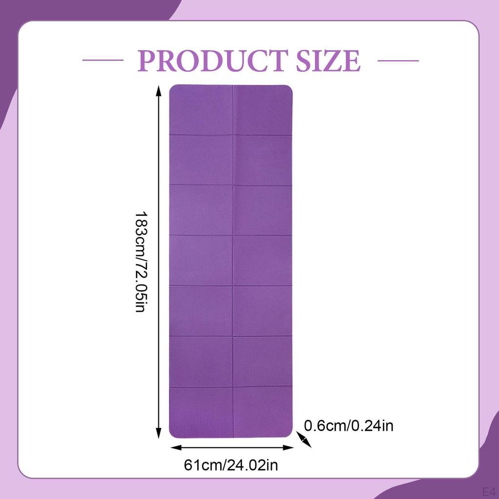 Foldable Mat Folding Exercise Pad with Storage Bag for Hiking Stretching