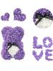 Rose Bear Handmade Bear Rose Bear Teddy Bear Gift for Mothers Day Valentines Day Anniversary Bridal Showers Weddings with Clear Gift Box 25cm