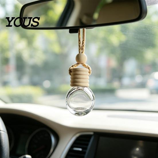 Indoor Aromatic Hanging Decor Car Perfume Bottle Pendant, Creative Air Freshener Diffuser Essential Oil for Vehicle, Portable Holder, Interior