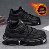 Флисовая теплая мужская обувь зима 2024 новая спортивная обувь студенты-подростки платформа повседневная модная обувь мужская хлопковая обувь