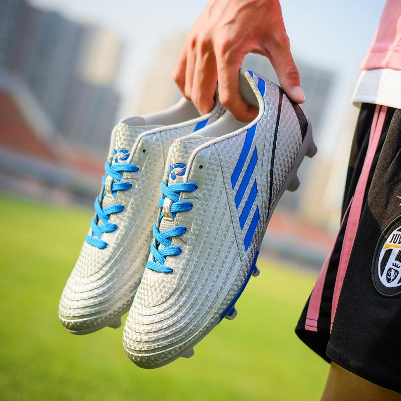 Men's/Women's Lawn Training AG Football Shoes Children's Teenager Sports Shoes Long Nail Wear Resistant Anti Slip Football Boots