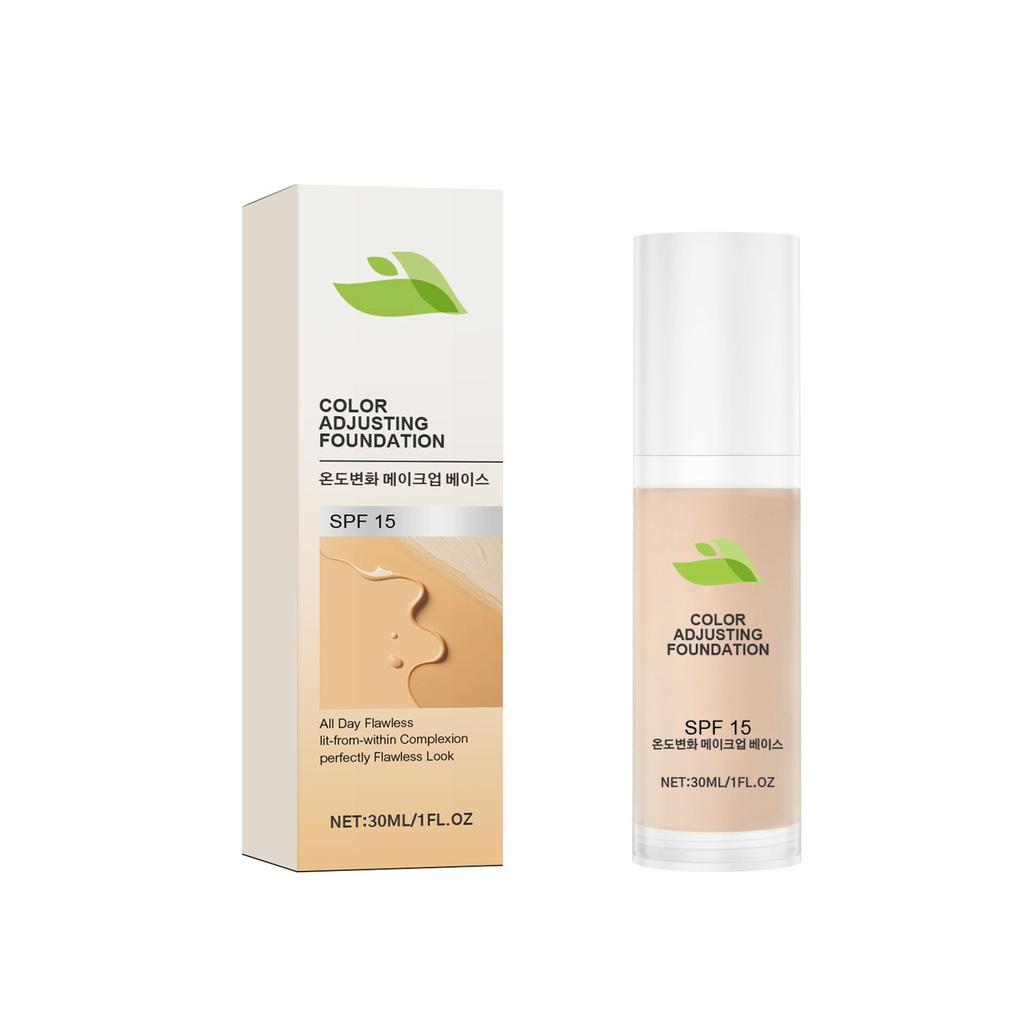 Temperature-changing Liquid Foundation Long-lasting, Moisturizing, Waterproof And Sweatproof, Non-slippery, Soothing Sensitive Skin 30ml