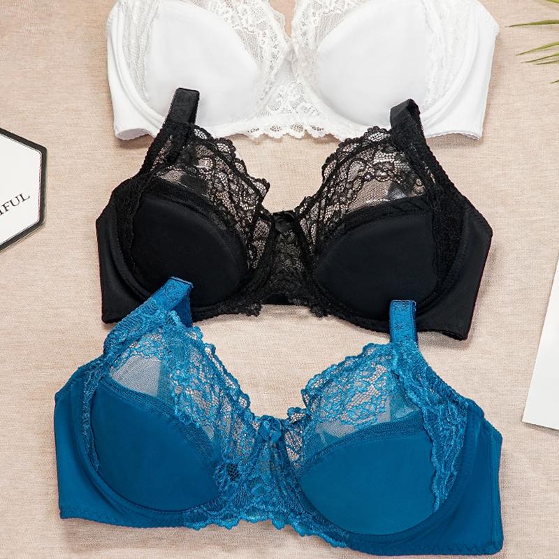 Flarixa Кружевной женский бюстгальтер, сексуальное женское белье, чашка EF, большие размеры, пуш-ап, перспективный бюстгальтер без косточек, женское нижнее белье