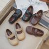 Korean Girls' Leather Shoes: Spring & Autumn Fashion, Soft Sole, Trendy Shallow Toe for Children