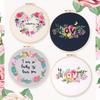 1Pcs Love Flower Embroidery DIY Handmade Material Package (Including Tools), for Beginners To Practice Embroidery Enthusiasts, Gifts for Friends
