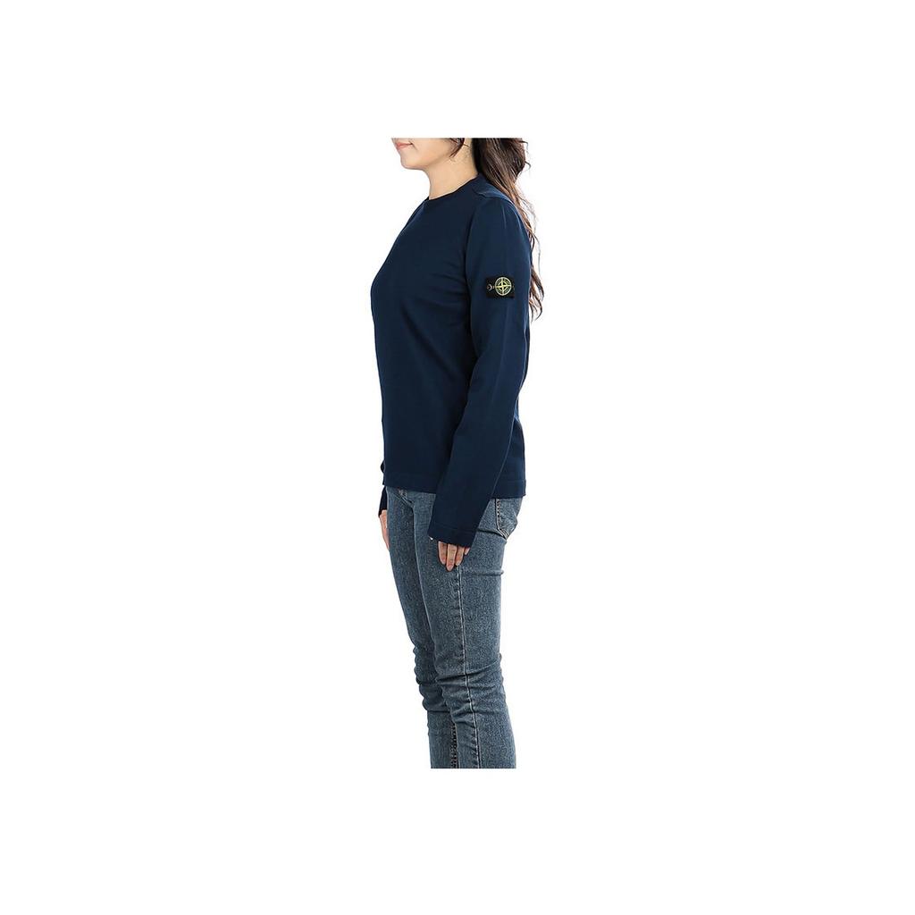 STONE ISLAND Однотонная толстовка с логотипом и круглым вырезом для детей 7616509A2-V0028