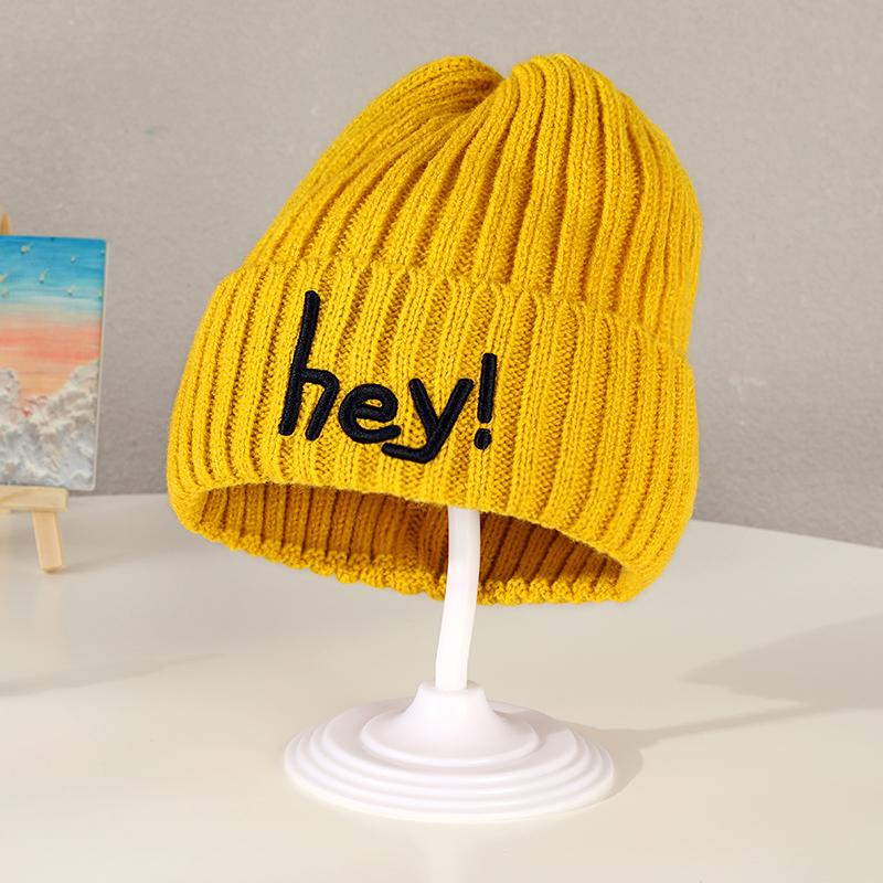 Зимняя вязаная шапка для девочек сладких конфетных цветов, для мальчиков и детей, мягкая теплая шапка для улицы, детская модная шерстяная шапка