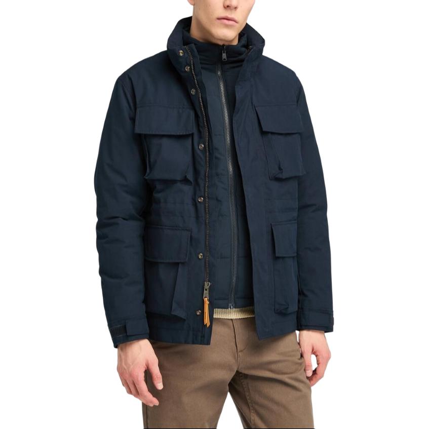 Timberland Модная простая куртка с капюшоном три в одном, водонепроницаемая, ветрозащитная, дышащая, теплая, мужская куртка темно-сапфирово-синего цвета A5MBP-433