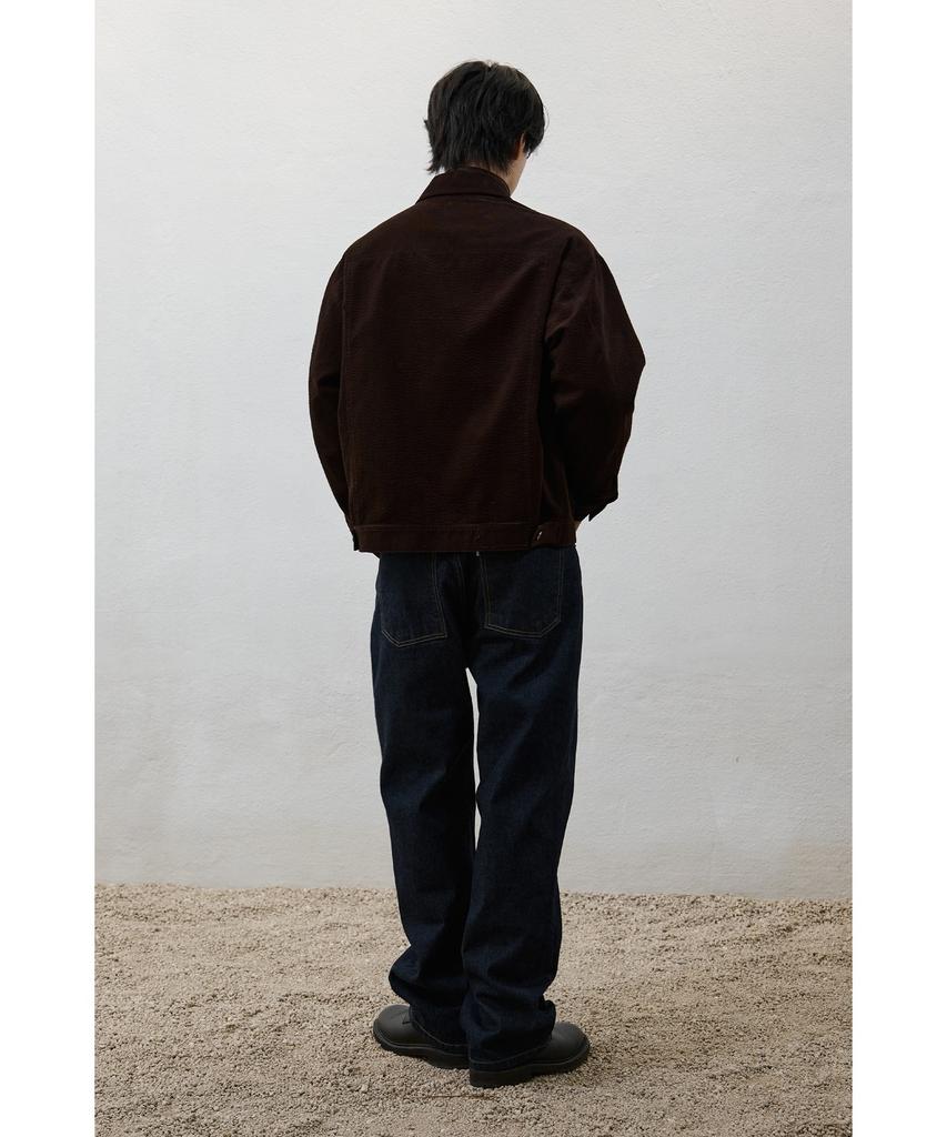 Youth Corduroy Textured Jacket - Brown