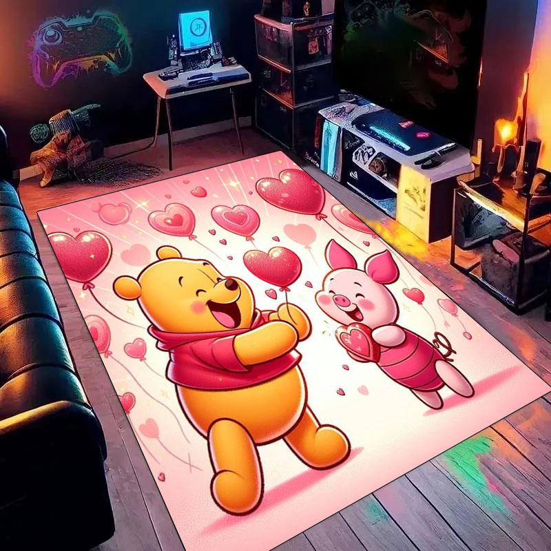 Winnie the Pooh Pattern Rug - Non-slip kitchen mat, outdoor rug, home and bedroom decor, yoga mat, birthday gift.