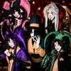 Circus Freak Cosplay Costumes Pierrot Harlequin Jester Halloween Full Set Outfits