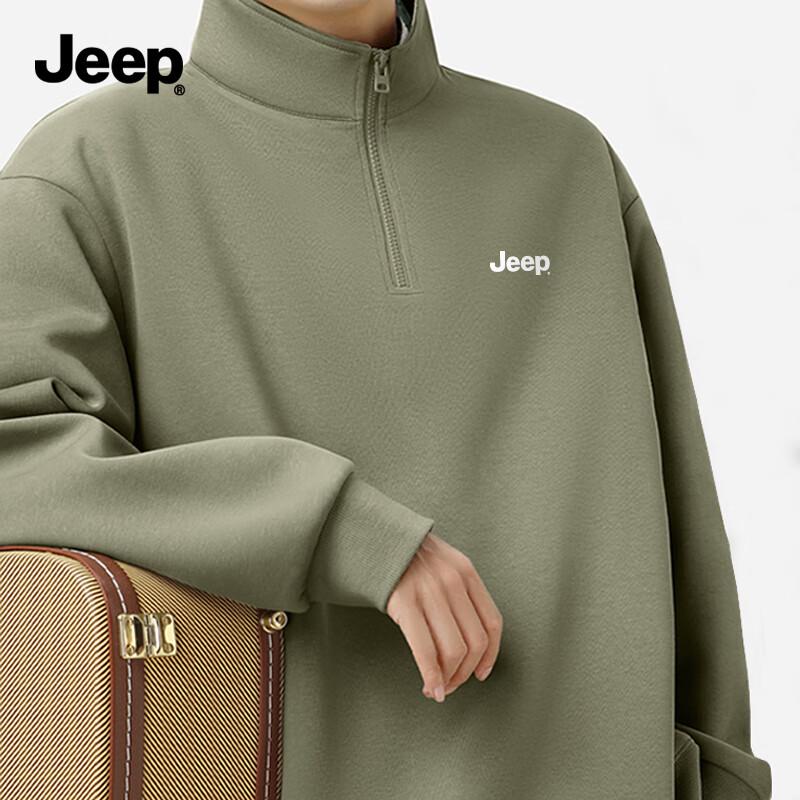 Jeep Мужской свитшот на молнии до середины с воротником-стойкой