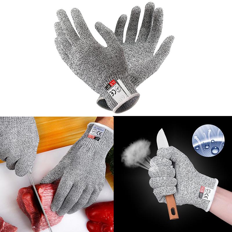 Hppe Level 5 Safety Anti Cut Gloves High-Strength Industry Kitchen Gardening