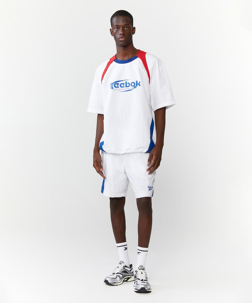 Reebok Базовые шорты-круги - Белые:синий