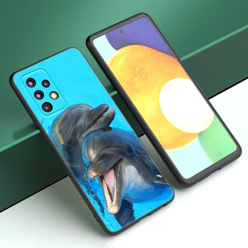 Animal Dolphin Phone Case For Samsung A13 A22 A24 A32 4G A23 A25 A34 A35 A52S A53 A54 A55 A73 5G A12 A14 A15 A31 A33 A50 A51 A72