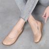 Женские туфли на плоской подошве, слипоны, белый верх из коровьей кожи, для беременных женщин, универсальная и удобная женская обувь с мягкой подошвой