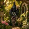 Spooky Home Porch Planter Hanging Bat Plant Pot, Gothic Resin Planter, Halloween Holiday Gift for Lovers Container Trailing Vines, Artificial Plants,