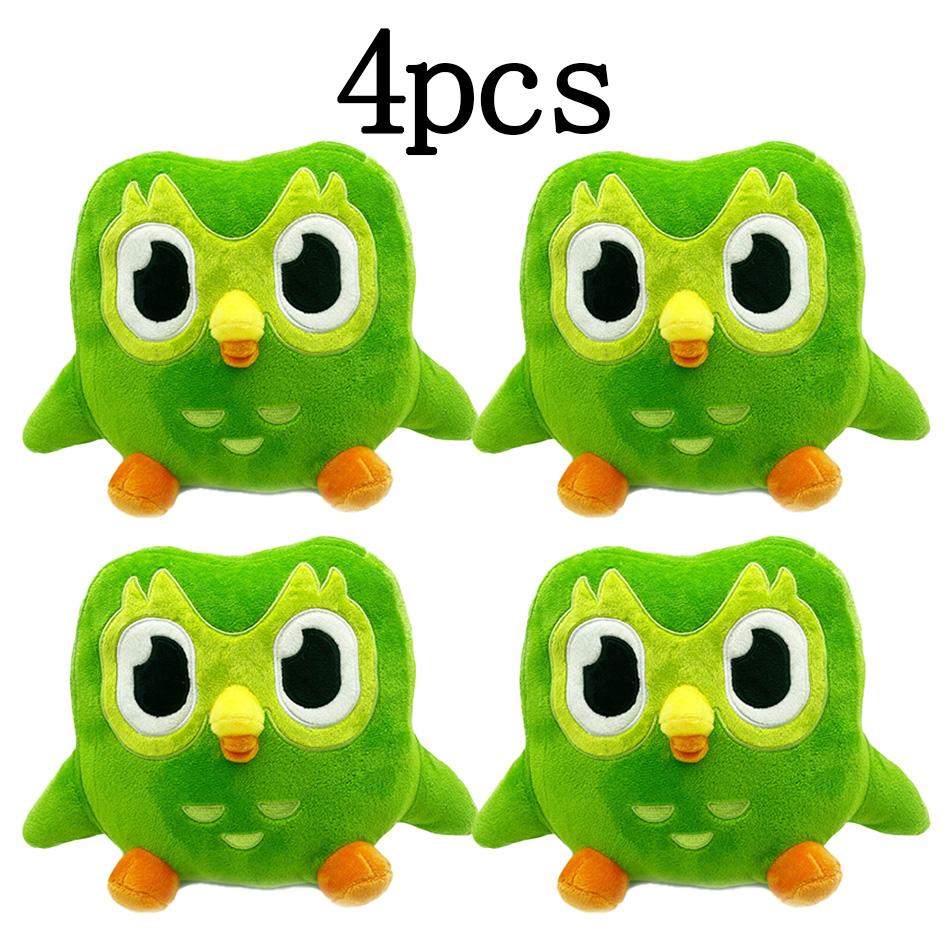 Мягкая игрушка Сова Дуолинго Плюшевая игрушка Дуо Плюшевая игрушка Сова Дуо Зеленый Мультяшный Аниме Сова Кукла Мягкая Набивная Игрушка Животное Детский Подарок на День Рождения