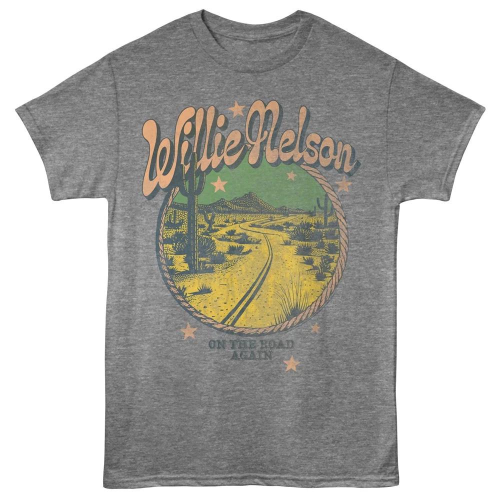 Willie Nelson On The Road Again Desert Scene Men's T Shirt Country Music Merch
