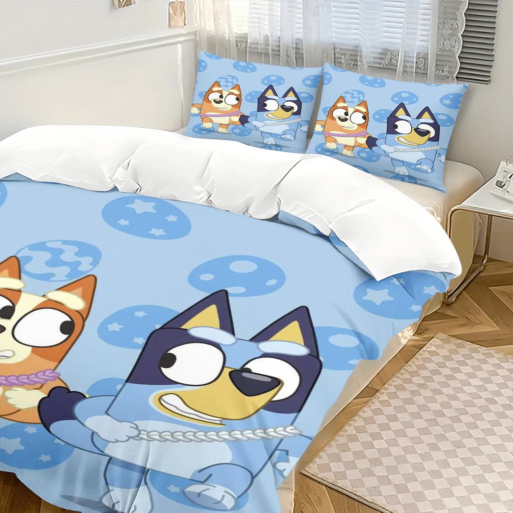 Kids Bedding Set Cartoon Cute Dog Quilt Cover BBuluy Printed Children Bedding Set King Size Covers 100% Polyester