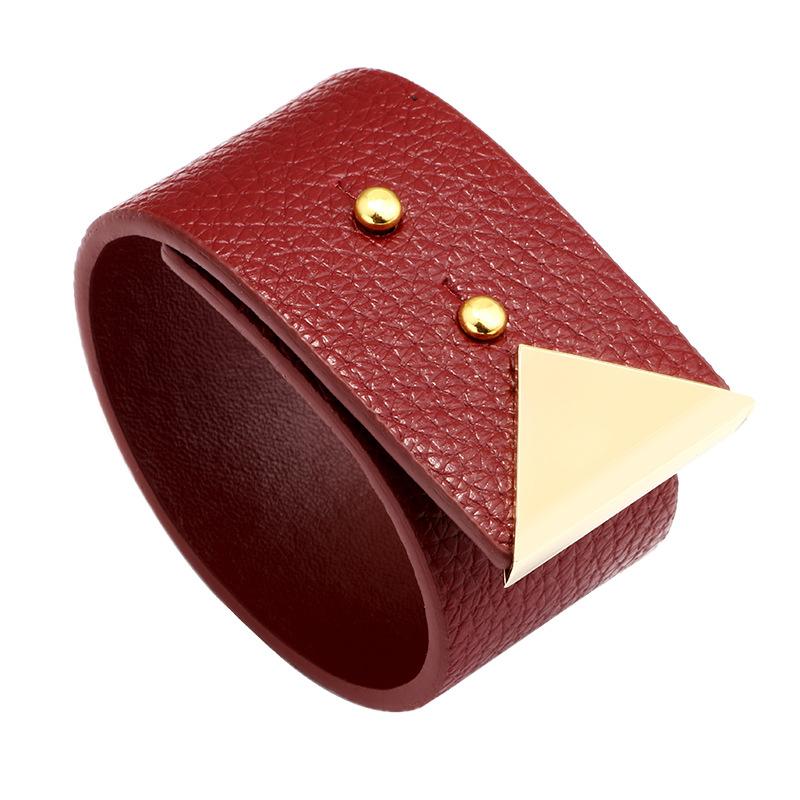 Новый женский браслет с подвесками, большой кожаный браслет для женщин, простой широкий браслет, разноцветный модный браслет, ювелирное изделие, подарок