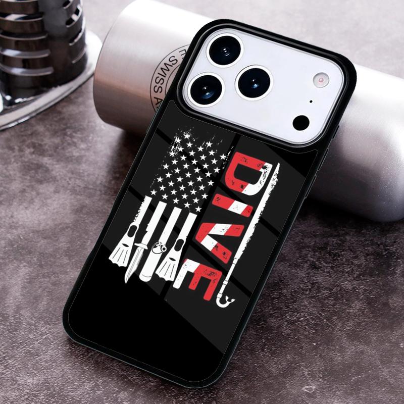 Scuba Diver Underwater Diving Phone Case For iPhone 17,16e,15,14,13,12,11,Mini,Pro,MAX soft Silicone Cover
