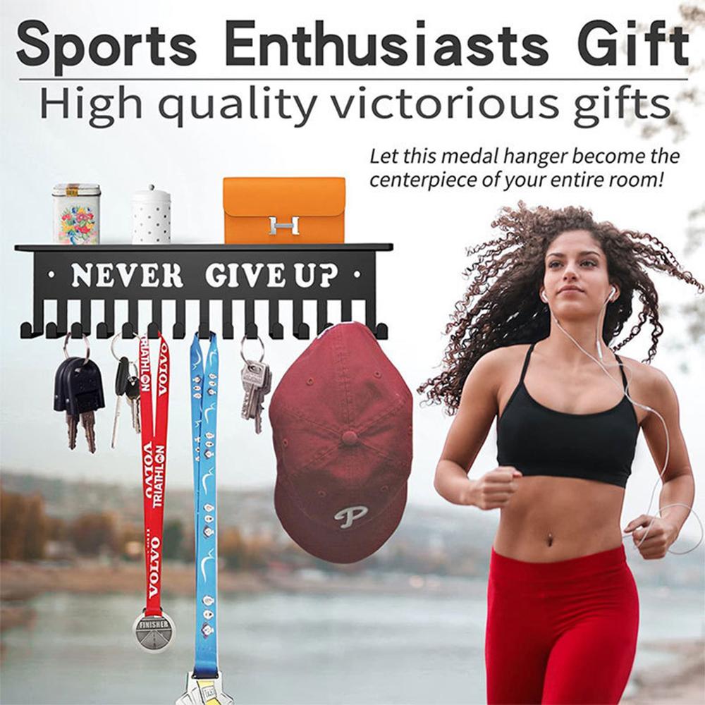 Никогда не сдавайся награды полка держатель медали металлический железный настенный держатель медали игры гонка рамка для медали домашний декор