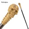 Yellow Resin Skull Monster Head Walking Cane Fashion Decorative Steel Stick Gentleman Elegant Cosplay Cane Knob Crosier 94cm