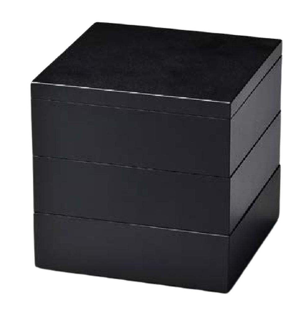 Outdoor Lunch Box Made in Matte Black Modern J-kitchens (Lunch Box) Japan, 5.5-inch (1 Box) 16.5cm