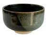 Mino ware black glaze flowing dish Mi 4205