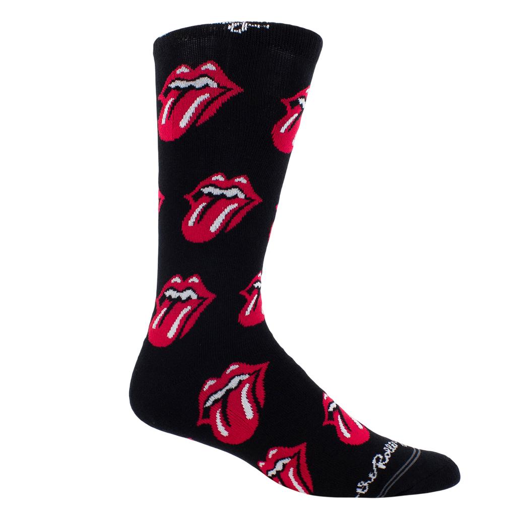 The Rolling Stones Unisex Adult Repeat Logo Crew Socks