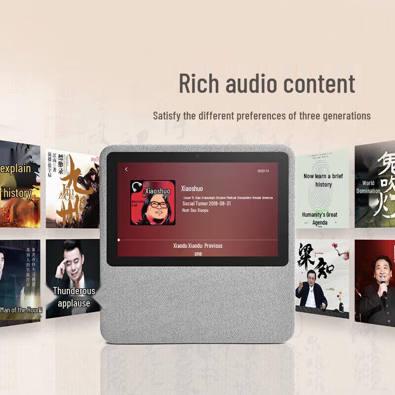 Xiaodu Smart Screen 7-inch HD Speaker CN plug (adapter included)