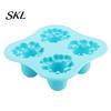 Unique Shaped Ice Cubes Octopus Cube Tray Mold, 4 Grid Maker, Food Grade Flexible TPR Soft Easy Release for Jelly Chocolate Drinks And Cocktails Small