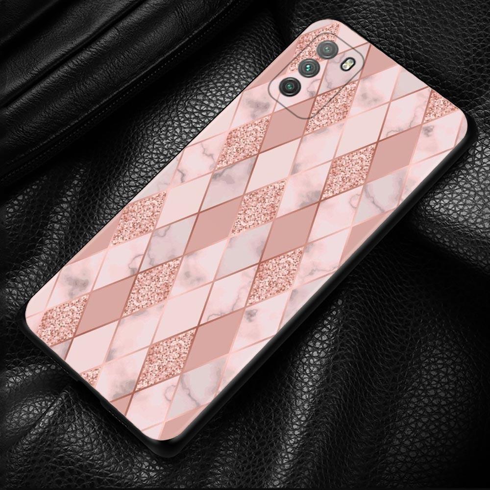 Золотой Розовый Розовый Блестящий Чехол с Сердечками Для Xiaomi Mi Poco X3 Pro F3 X3 GT M3 X3 NFC F1 M3 Pro 5G F3 GT Черный Чехол Coque Shell