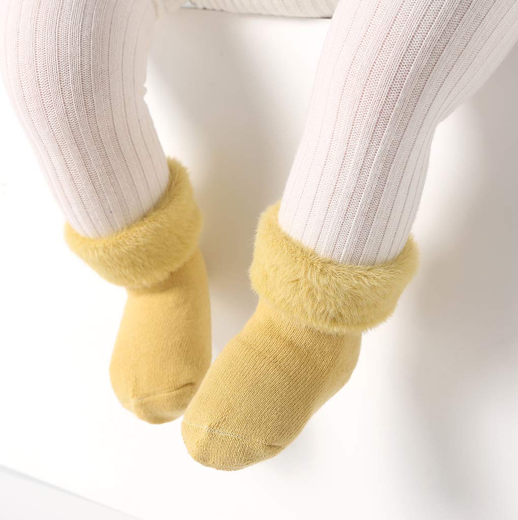 Детские носки для малышей 12–36 лет, набор из 5 пар [MOMSMENU] Носки, Хлопок, Мягкие, Осень, Зима, Толстые, Теплые, Месяцы,