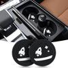 ALIOBC Silicone Coasters [2-Pack, 70mm Diameter] Stylish Car Drink Holder Mat Pattern, Non-Slip Car Cup Holder Coasters, Heat-Resistant, Waterproof,
