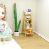 1Pcs 1/12 Dollhouse Miniature Ladder Shelf Multi Level Storage Organizer Rack for Kids Doll House Rooms