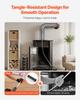 Chimney Sweep Kit, 9m Maximum Extendable Length Chimney Sweep, Chimneys Cleaning Kit with Bristle Replacements & Goggles, 90° Bendable Fireplace