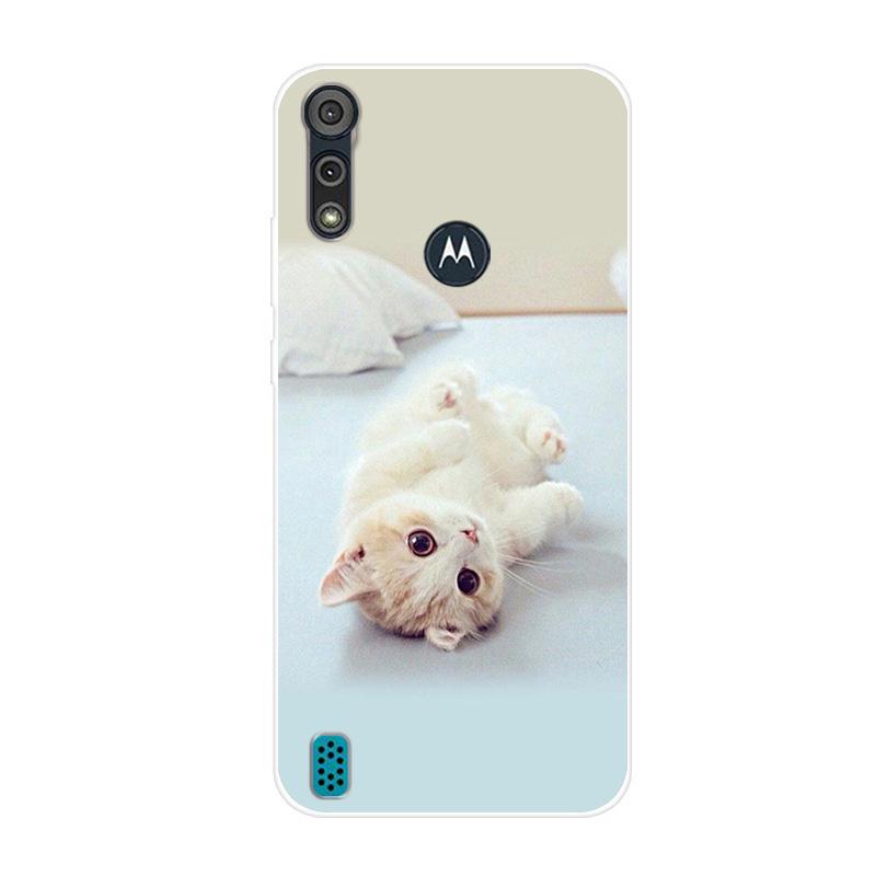 For Motorola Moto E6S 2020 Case Shockproof Soft Silicone TPU Back Cover For Moto E6S 2020 E6i Phone Cases E 6S Case Cute Cartoon