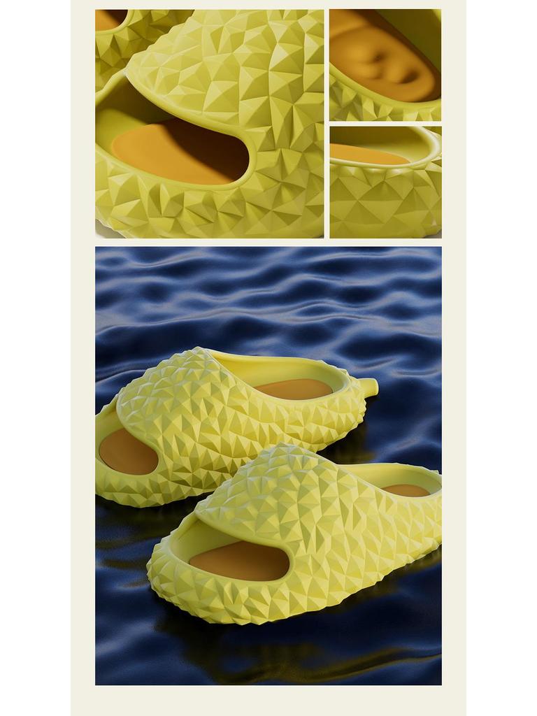 Забавные летние тапочки из дуриана для пар - Тапочки из ЭВА на толстой подошве для мужчин и женщин