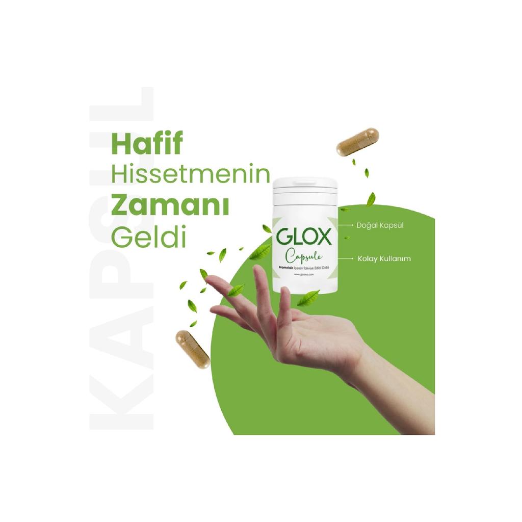 Glox Capsule Fast Detox Capsule Strengthened With Bromelain Extract 30 Pieces 1 Month