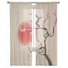 Розовые прозрачные шторы Dream Cherry Blossom для девочек, детей, спальни, кухни, оконные шторы, украшение для дома