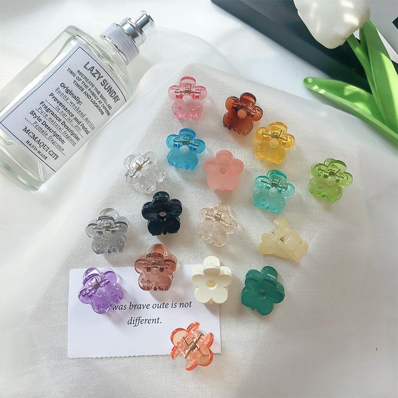 Korean mini candy clip sweet and cute small hairpin transparent solid sweet cool wind broken hair accessories