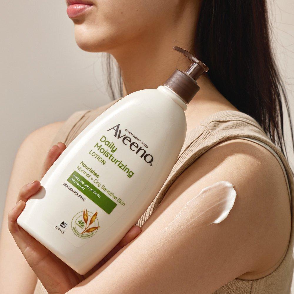Aveeno Ежедневный увлажняющий лосьон_354 мл [Высокоувлажняющий, для чувствительной кожи, освежающая текстура]