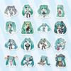 Стикеры Хатсуне Мику Хацунэ Hatsune Miku стикерпак наклейки набор наклейок 64 шт